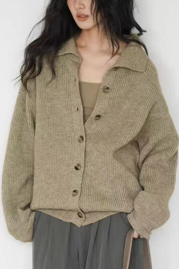 Oversized Turtleneck Cardigan