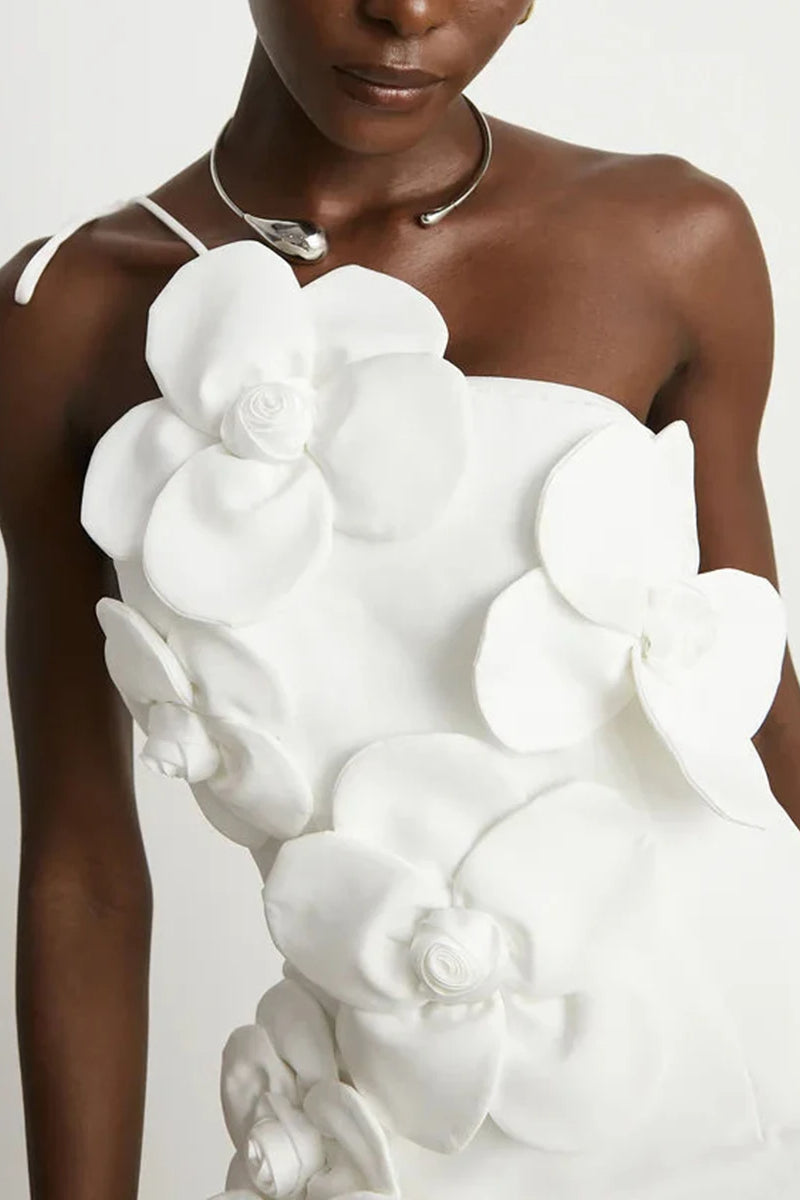 Patchwork-Applikationskleid im Bohème-Stil