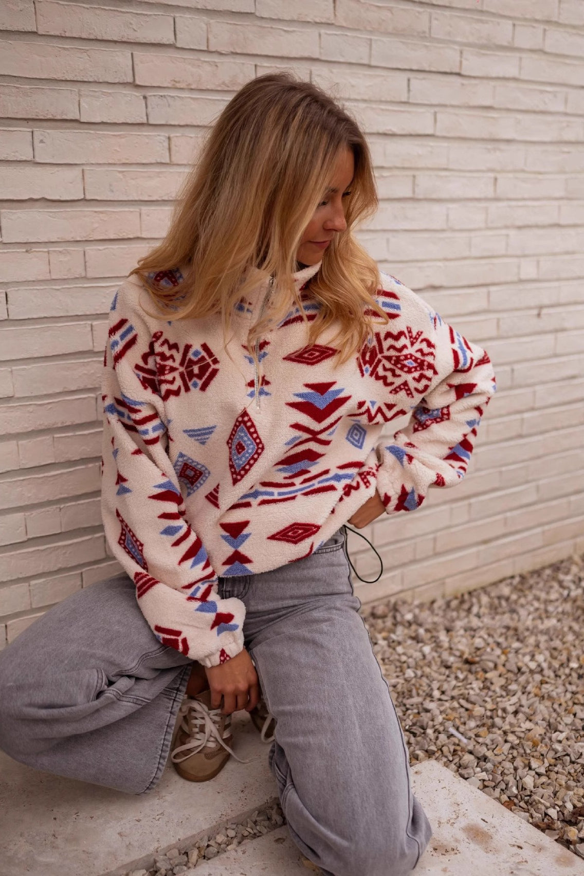 Sweat-shirt épais à imprimé tortue multicolore