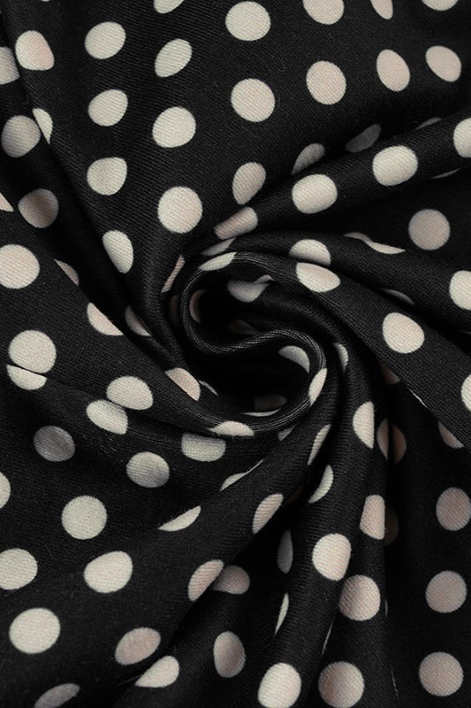 Haut court en dentelle à pois doux avec col en V