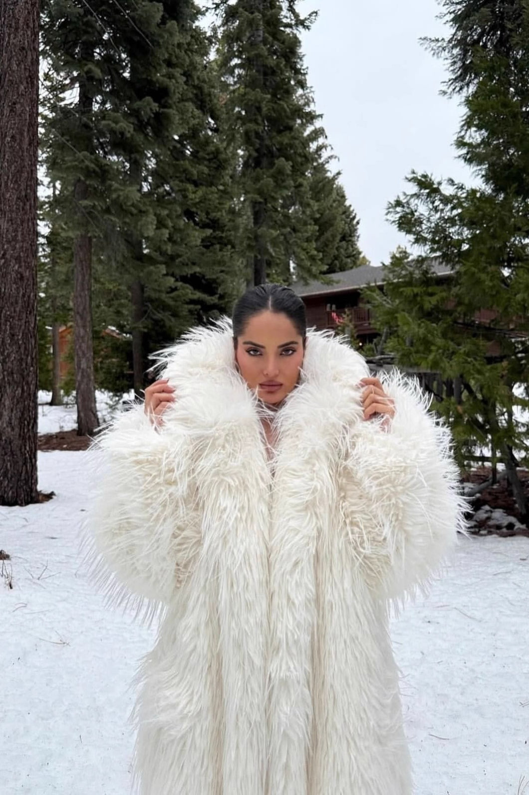 Kunstpelz Verlängerter Dicker Warmer Mantel