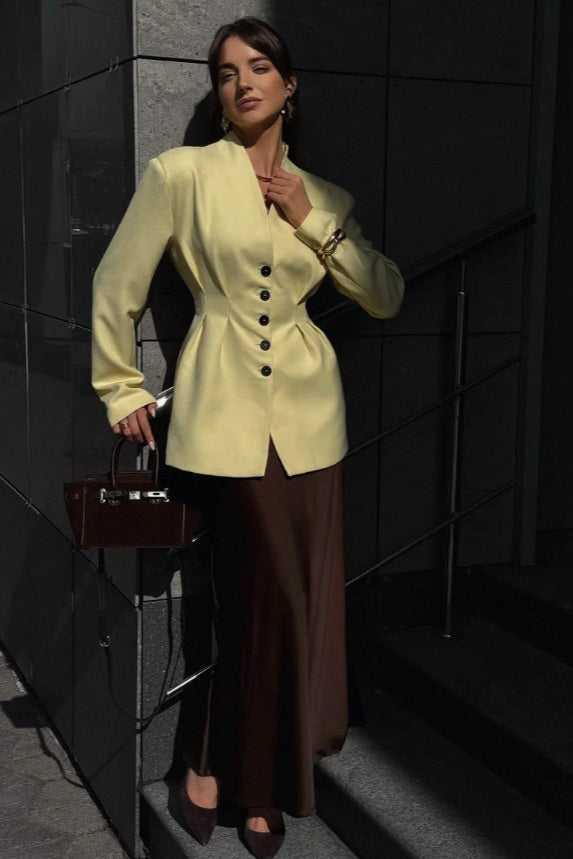 Blazer elegante de manga larga