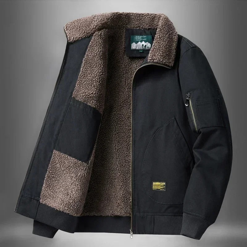 Veste aviateur doublée sherpa Homme