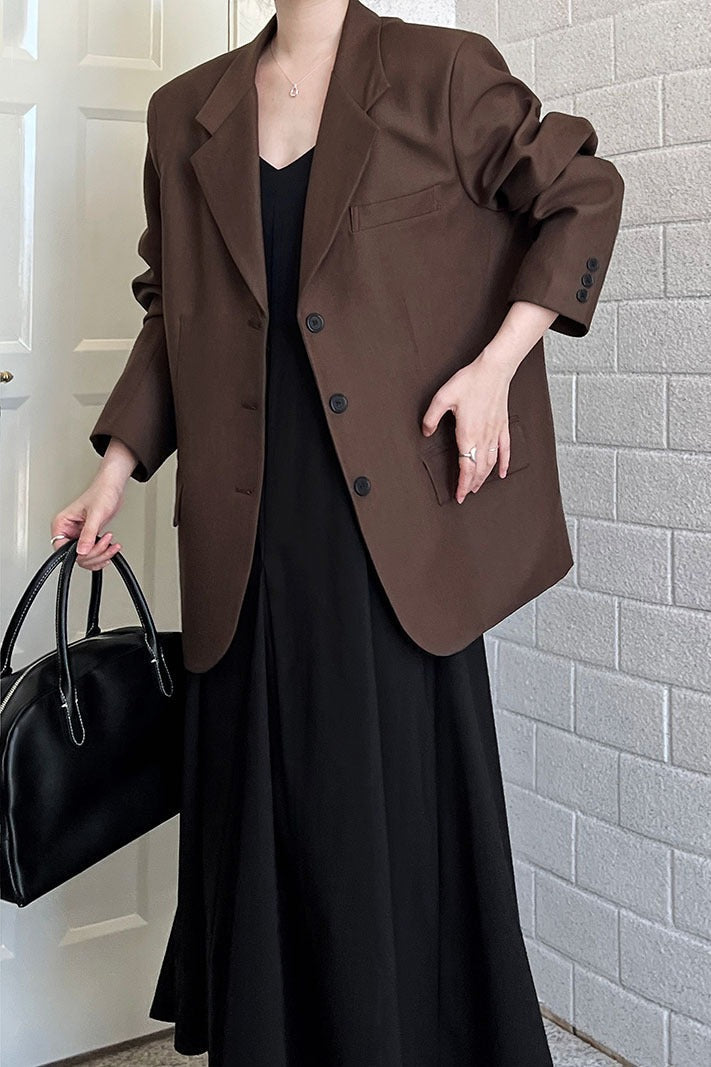 Vintage neformální sako s dlouhým rukávem