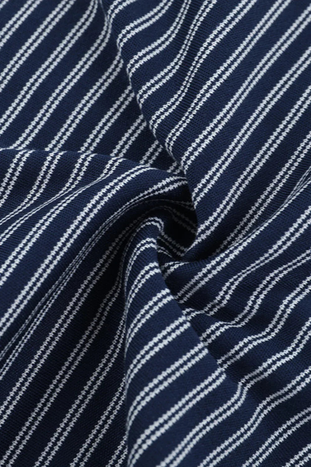 Asymmetrical Shoulder Striped Long Sleeve Tee