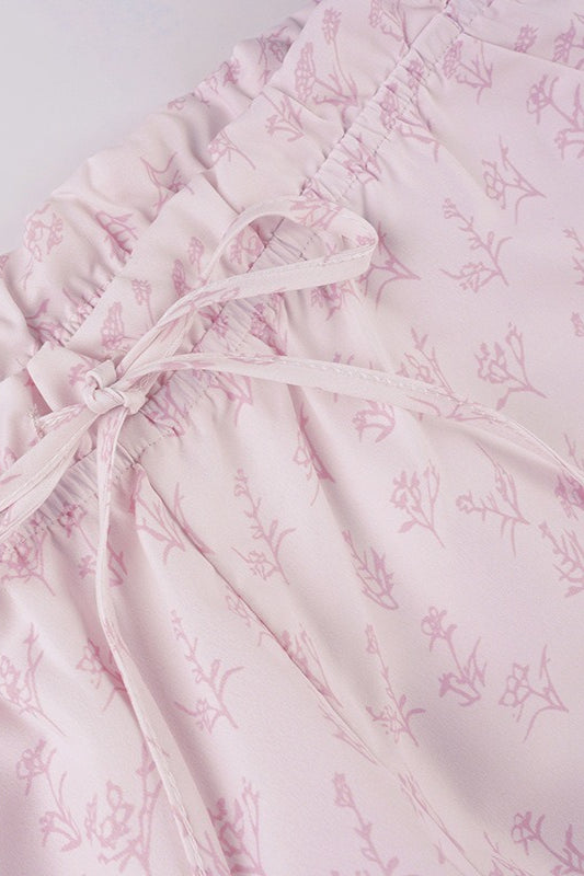 Pantalon large à fleurs d'époque