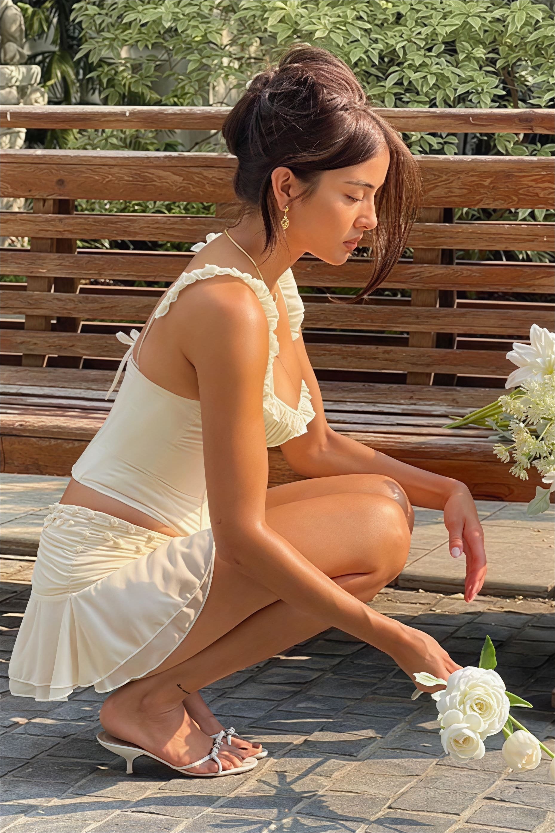 Vintage Court Style Cropped Corset Slim Tank Top