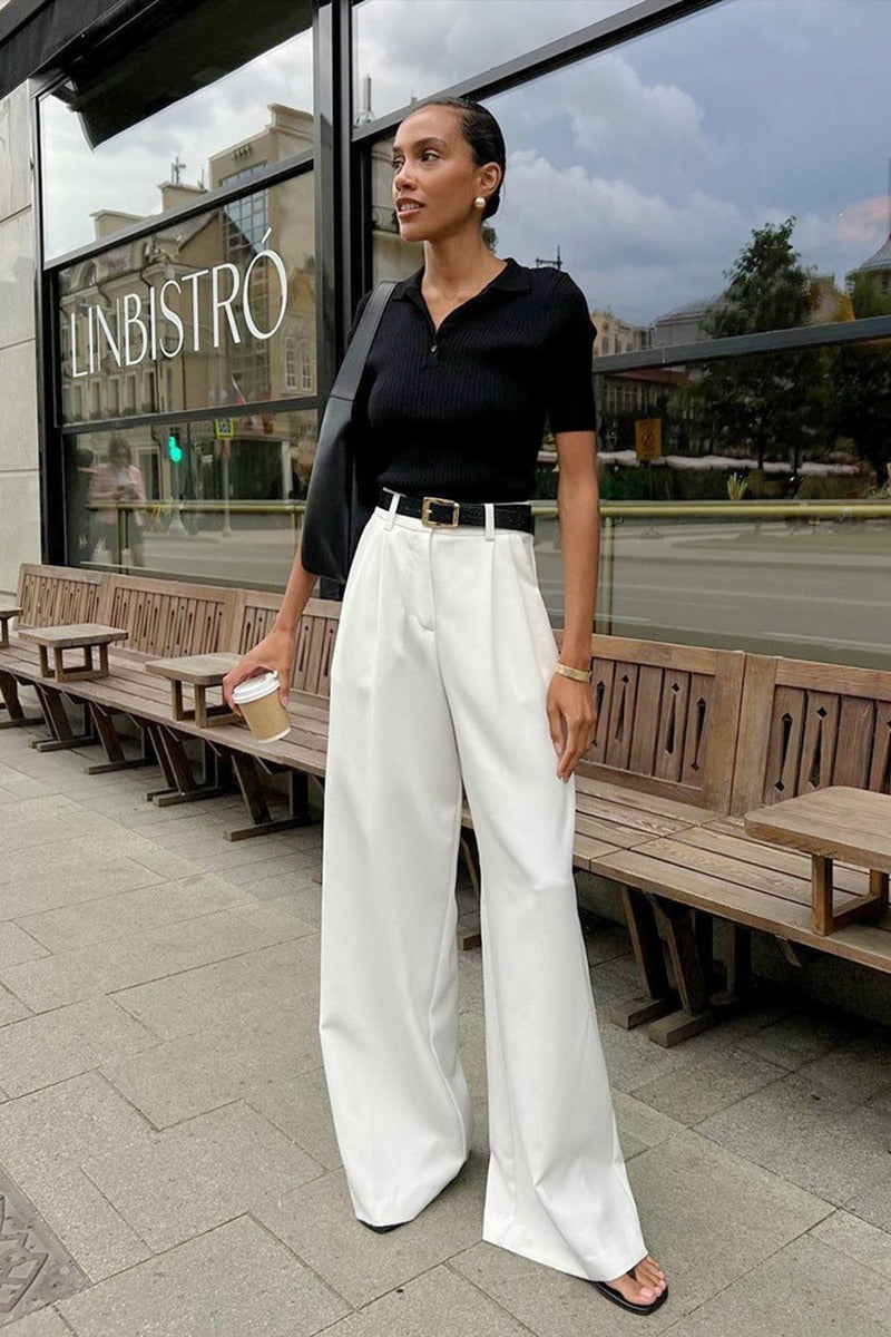 Versatile High Waist Wide Leg Pants