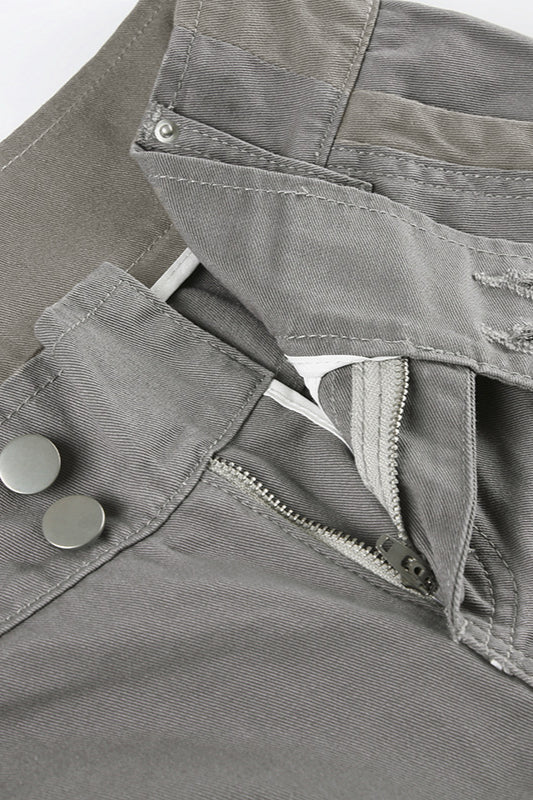 Vintage Gray Loose-Fit Cargo Pant