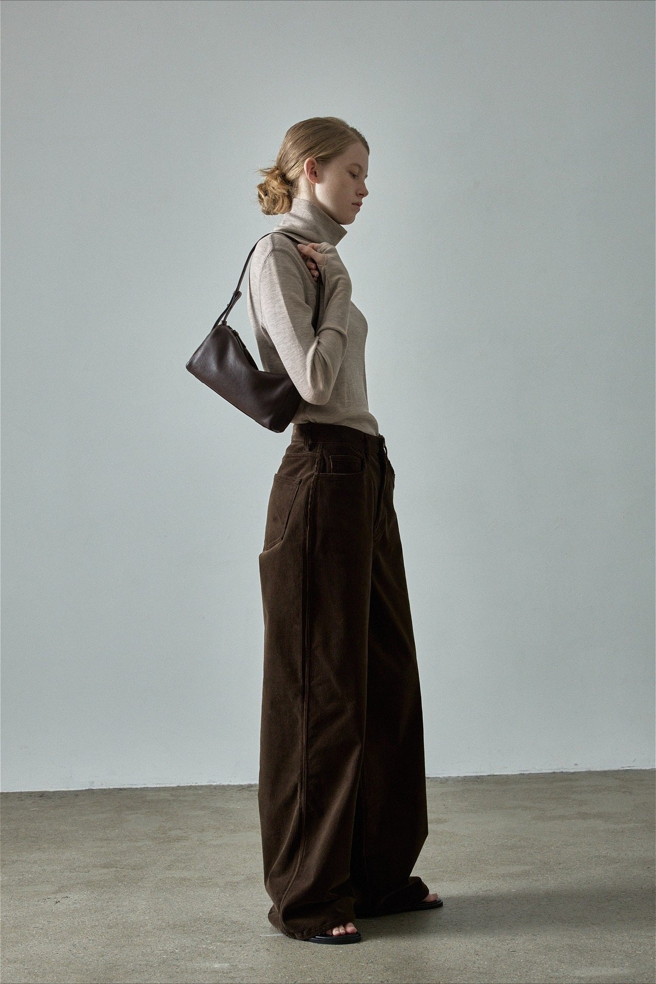 Corduroy High Waist Wide Leg Pants