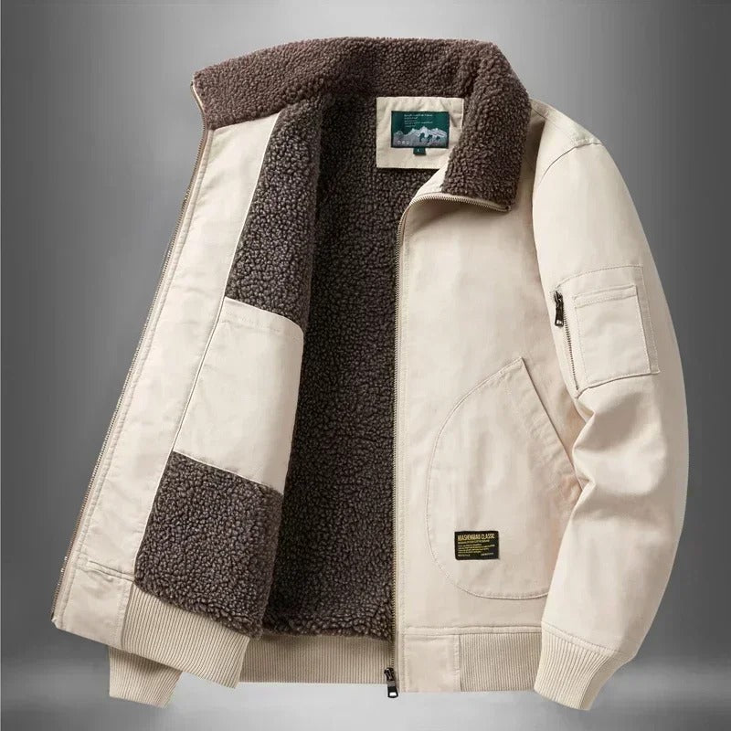 Veste aviateur doublée sherpa Homme