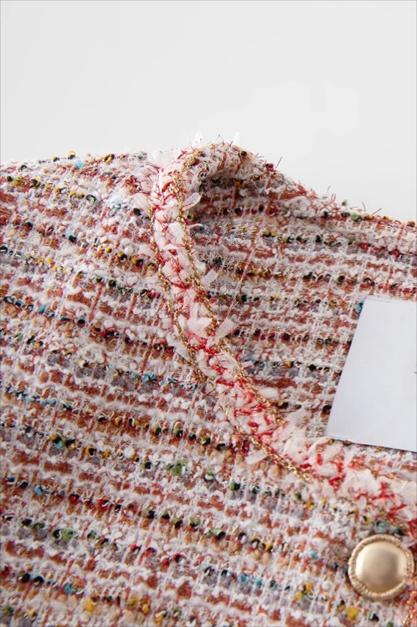 Round Neck Tweed Blend Jacket