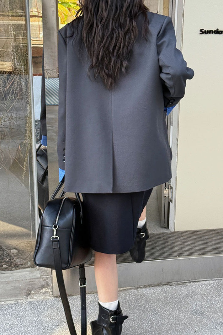 Elegantní neformální sako s barevnými bloky