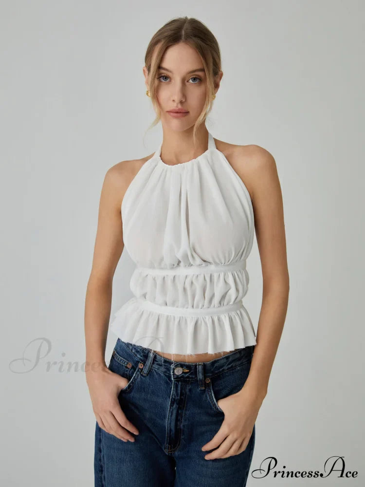 Backless Halter Graceful Tank Top