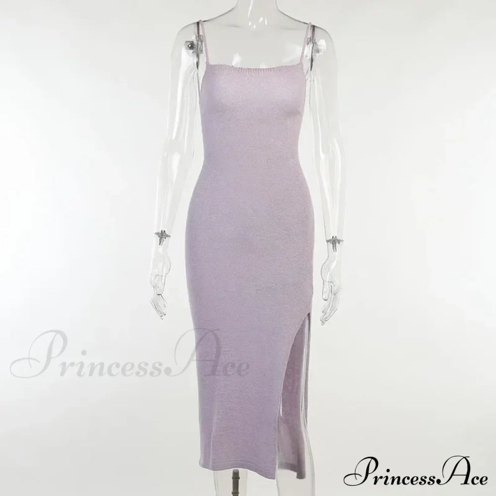 Vêtement de plage Vacances Pull d'hiver tricoté Robe de plage moulante féminine à fines bretelles, sans bretelles, dos nu avec laçage en dentelle