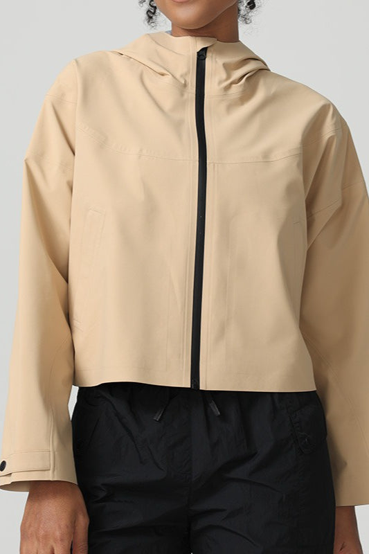 Wasserdichte Windjacke mit lockerem Schnitt