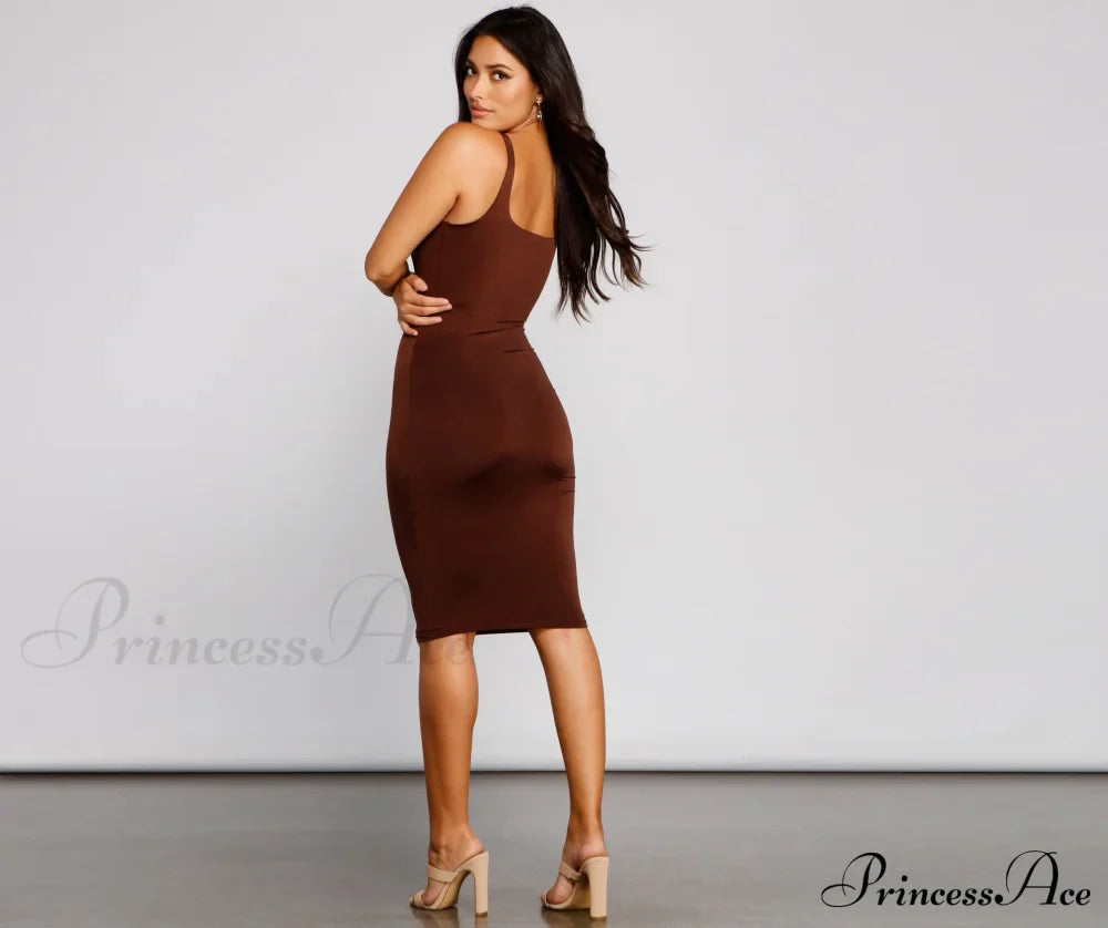 Bring On Basics Charmantes Ärmelloses Midikleid