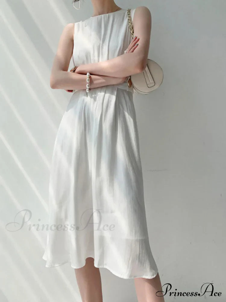 Vestido Midi de Manga Longa na Moda com Botões Decorativos