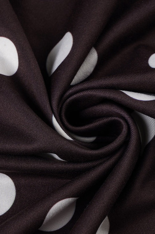 Vestido Longo Bodycon com Decote U, Babados e Estampa de Poás