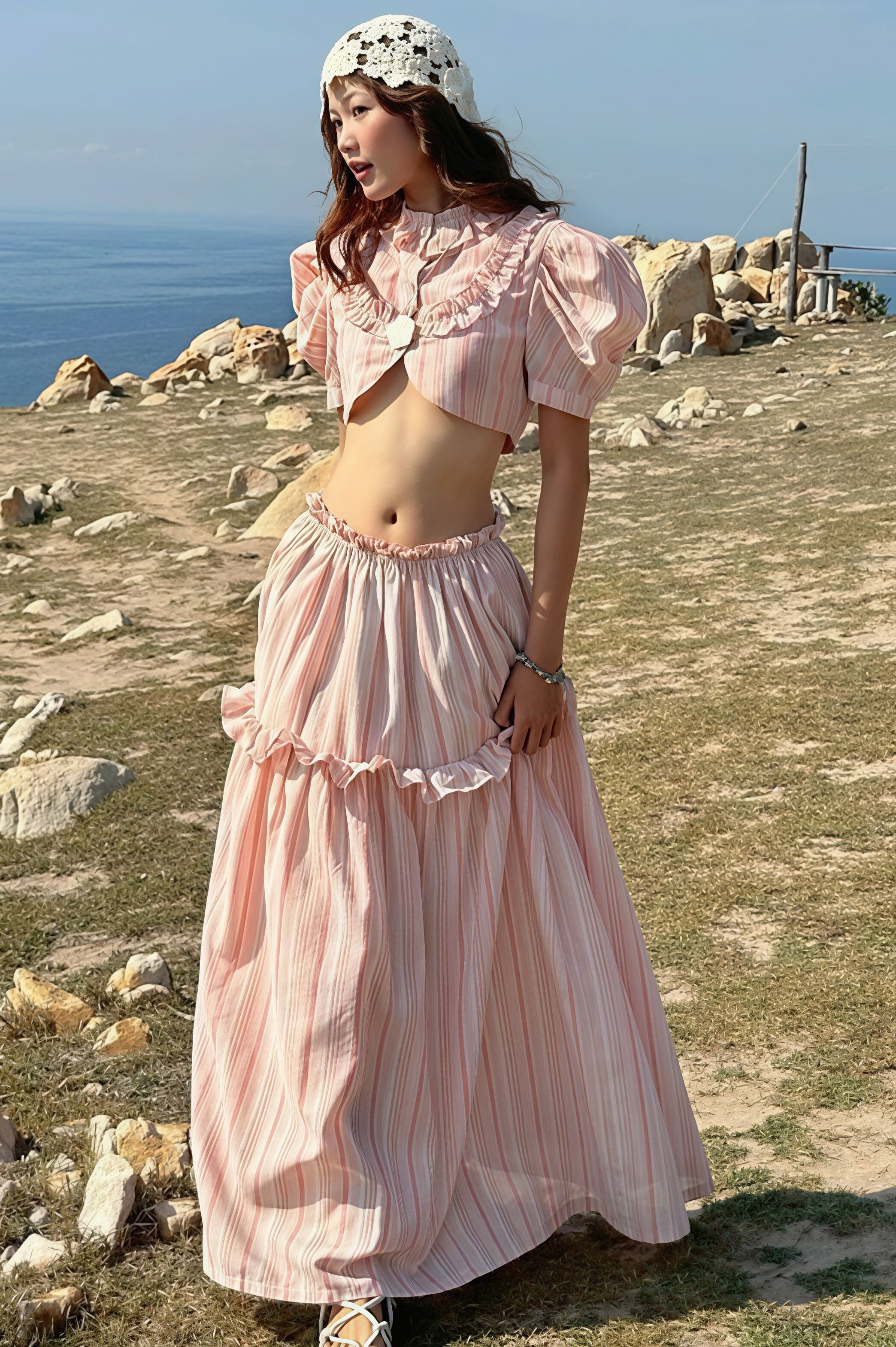 Trägerloses Ausschnitt-Bauchfreies Normale Schulter Rock-Set