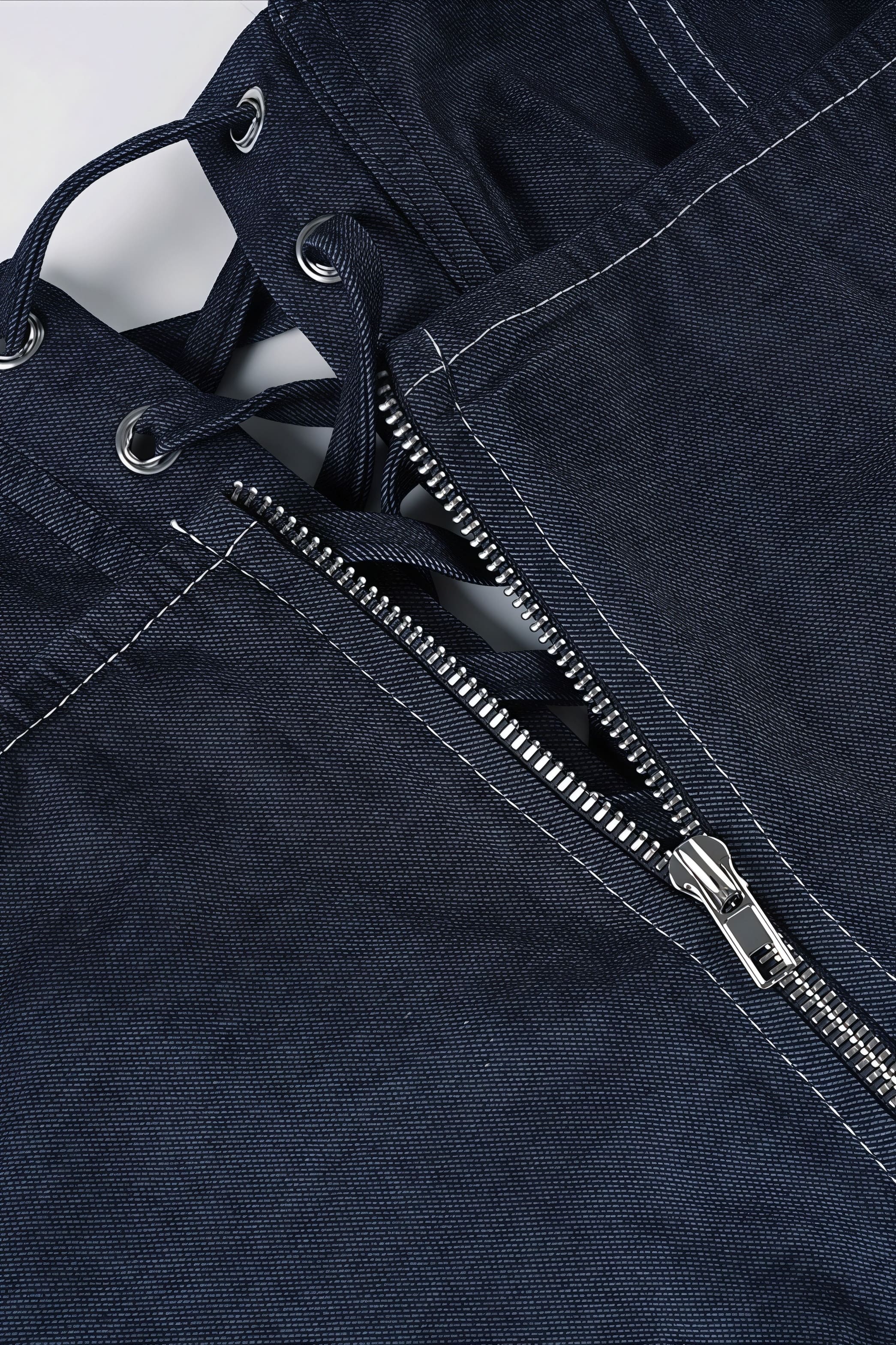 Completo con fascia a maglia solida, gonna a pieghe a vita bassa