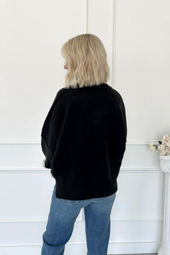 Sweat ample à panneaux avec nœud en relief 3D