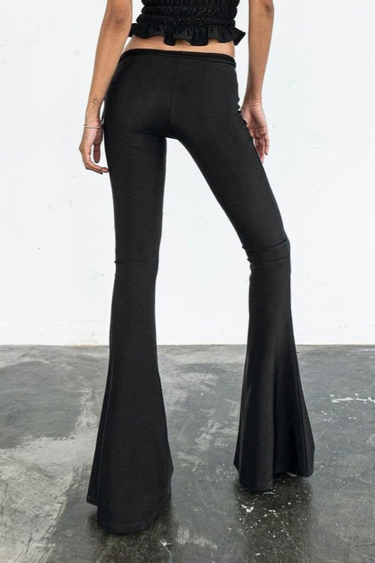 High Waist Slim Fit Flared Pants