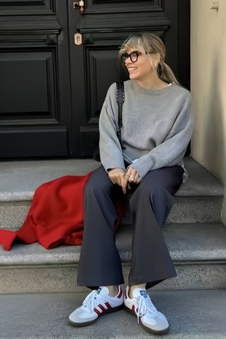 Lockerer Grundstrickpullover