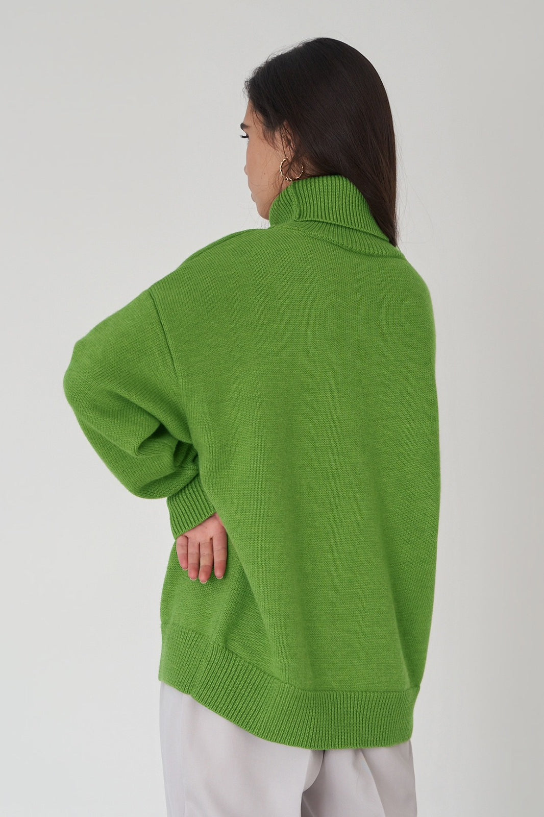 Rollkragen lockerer Strickpullover