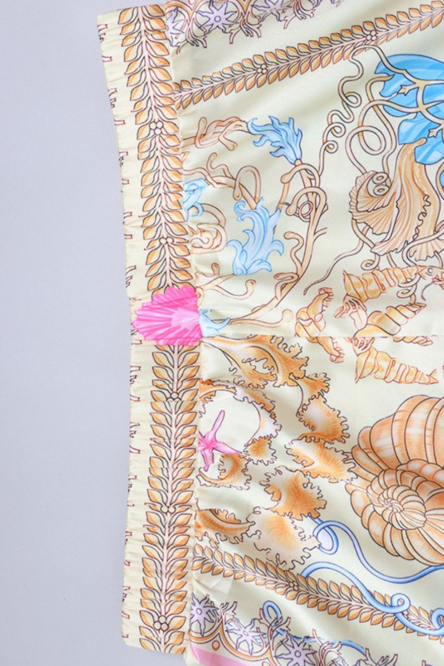 Schickes Ethno-Print Neckholder-Loses Zweiteiler-Set