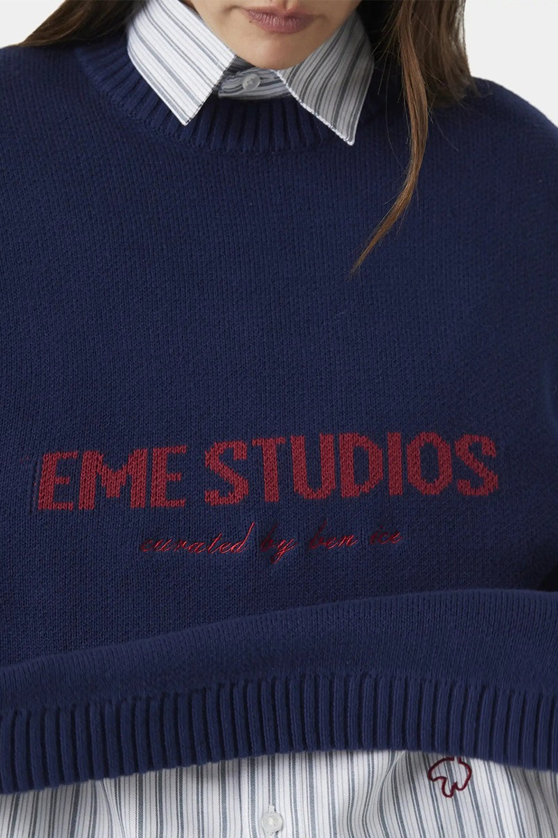 Vyšívaná pletená volná halenka