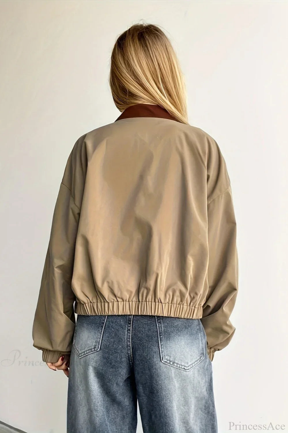 Chic Utility Casual Colorblock Jacket