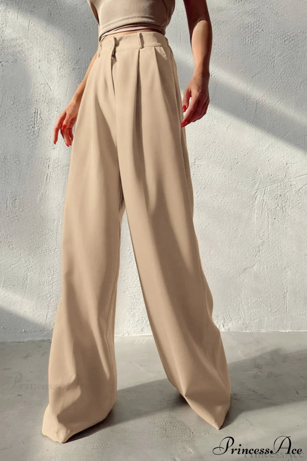 Cooling Silk Wide Leg Casual Pants