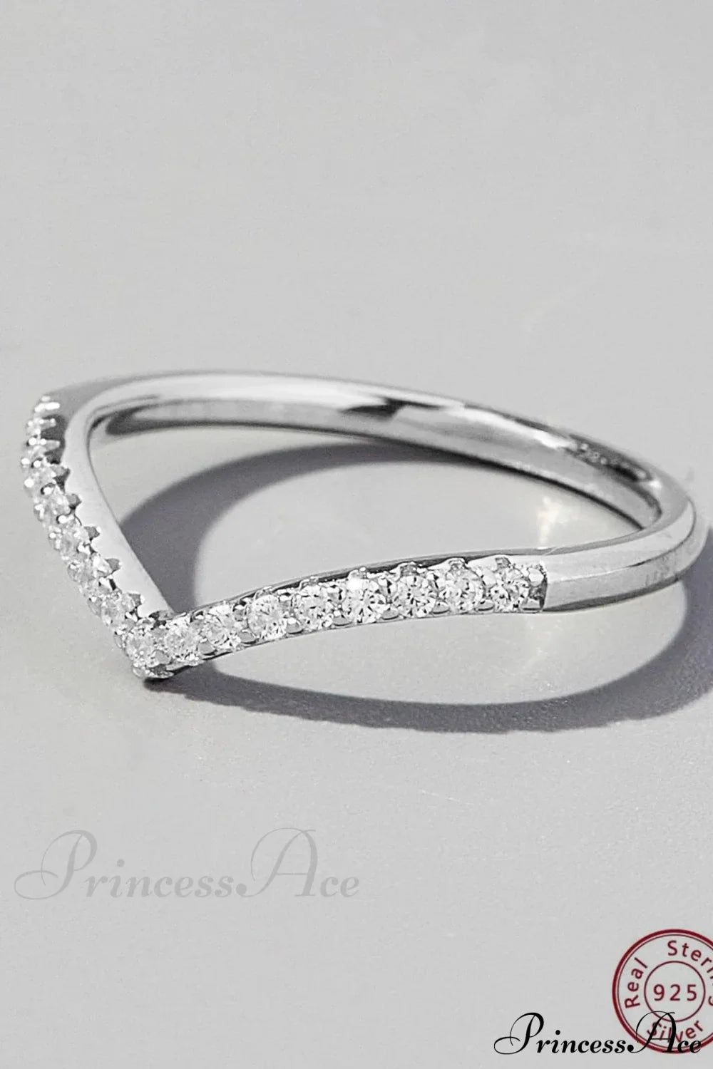 Cubic Zirconia Decor Silver Ring