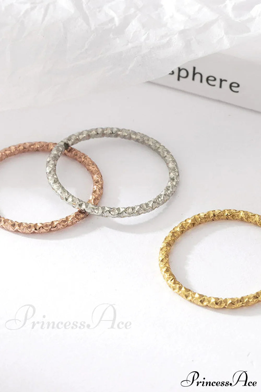 Custom Design Simple Three Pcs A Set Rings