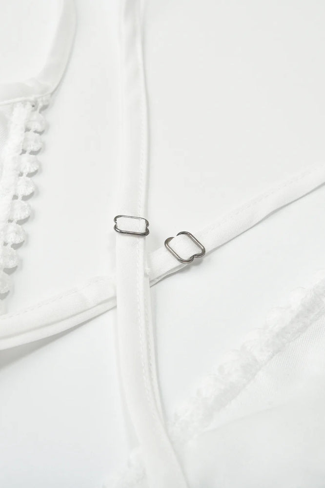 Spitzen-Netz Rückenfreies Boho-Kleid