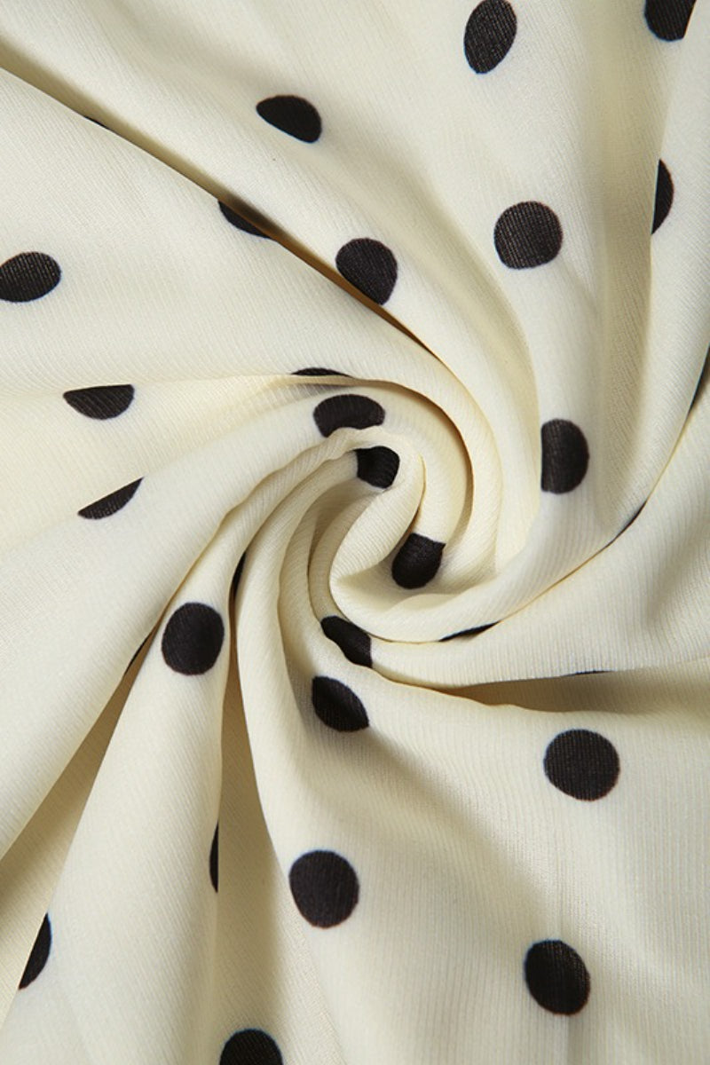 Fester Rock mit hoher Taille und eng anliegendem Schnitt, gepunktet