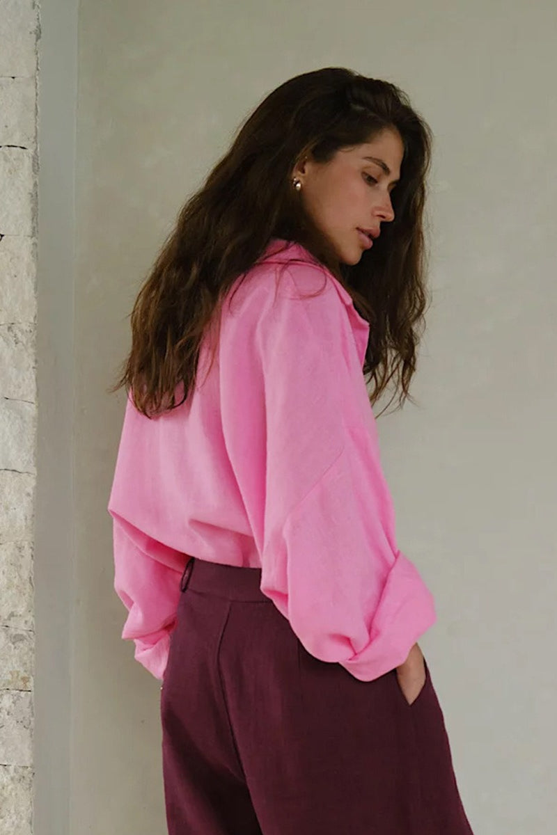 Fashion Solid Loose Casual Commuter Blouse