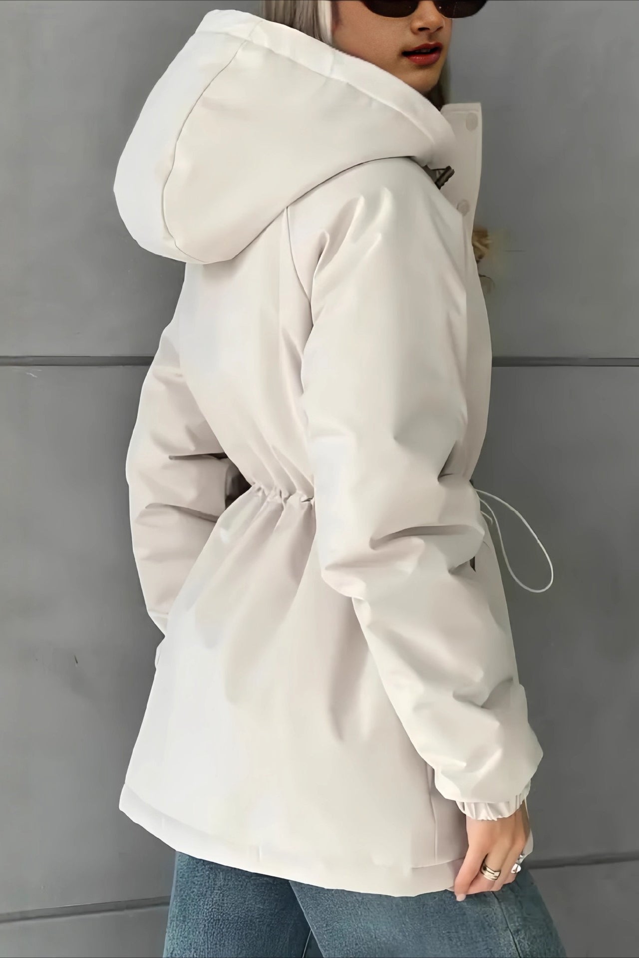 Jaqueta de Lazer para Esportes ao Ar Livre e Montanhismo com Cintura com Cordão