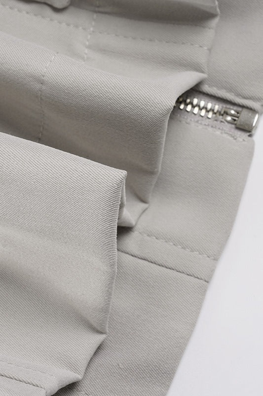 Veste utilitaire unie à fermeture éclair