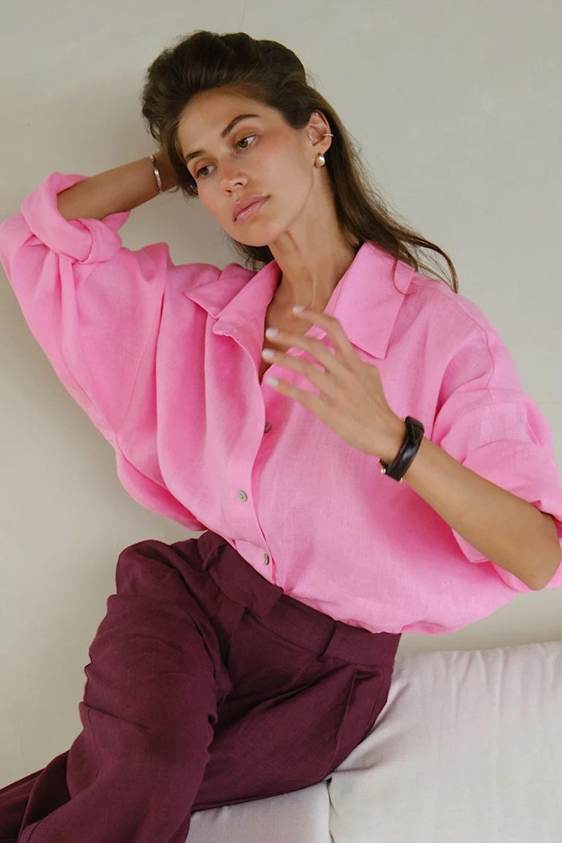 Fashion Solid Loose Casual Commuter Blouse