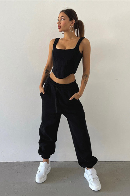 Tank Asymmetrisches Saum Dreiteiliges Set