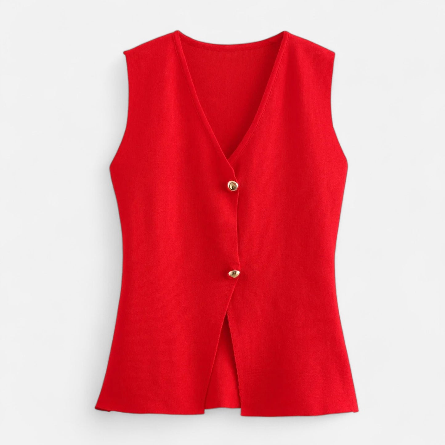 Viventi | Top Sans Manches Court en Maille pour Femme – Silhouette Moderne, Élégance Décontractée