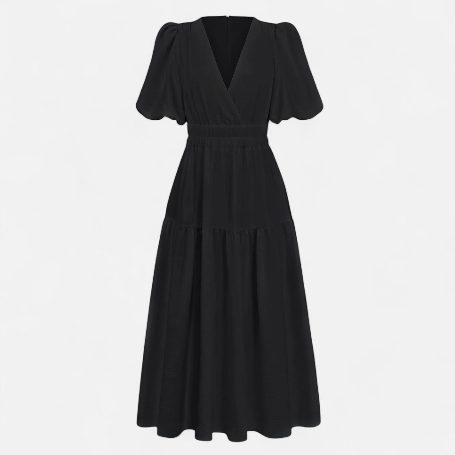 Viventi | Robe Vintage Élégante à Manches Bouffantes pour Femme – Charme Rétro, Détails Volants