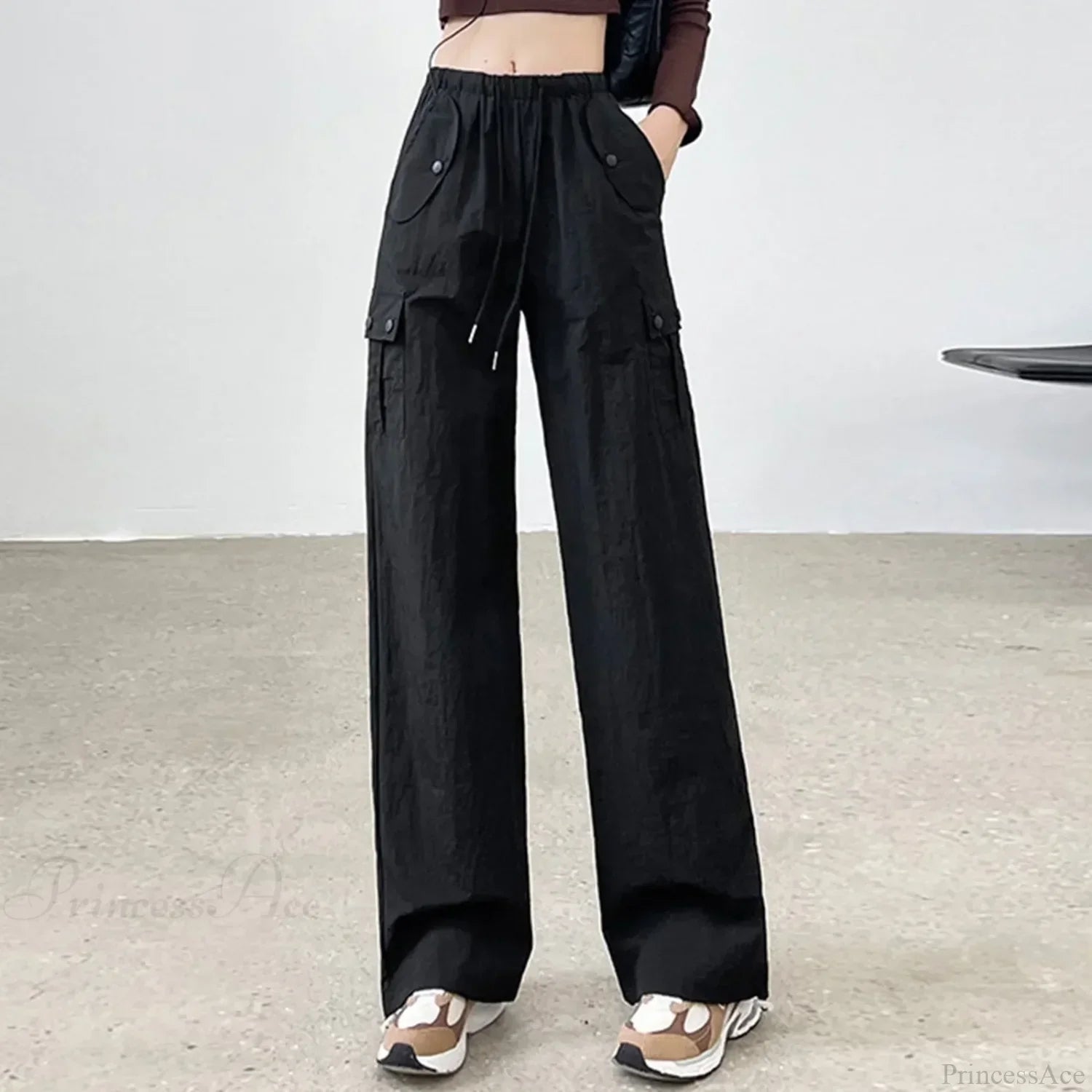 Drawstring Bound Feet Slim Fit Jogger Pants