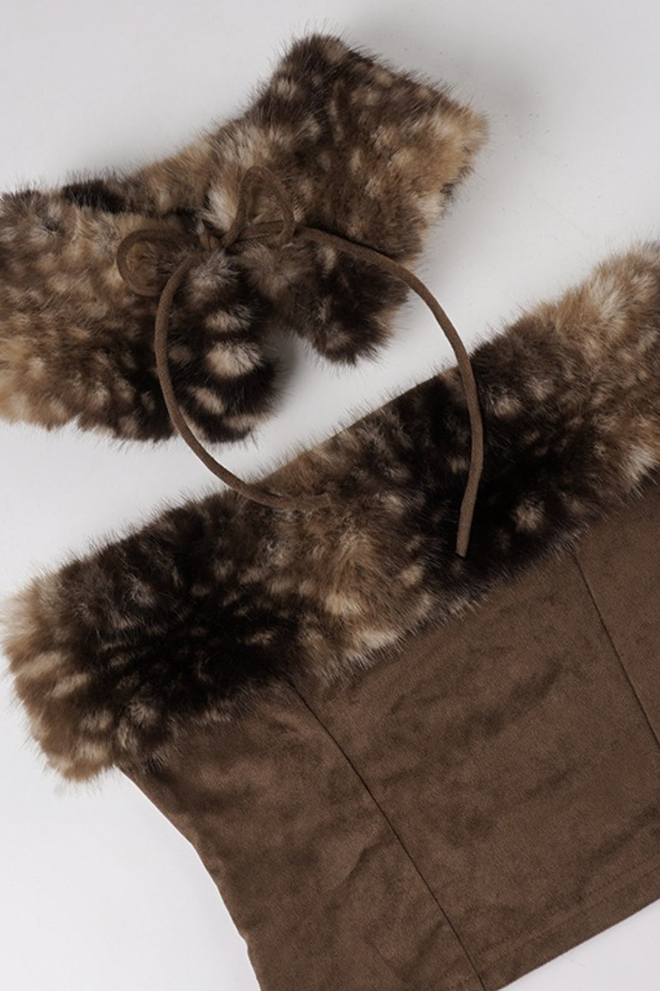 Fleece-Patchwork-Bauchtop-Zweiteiler-Set