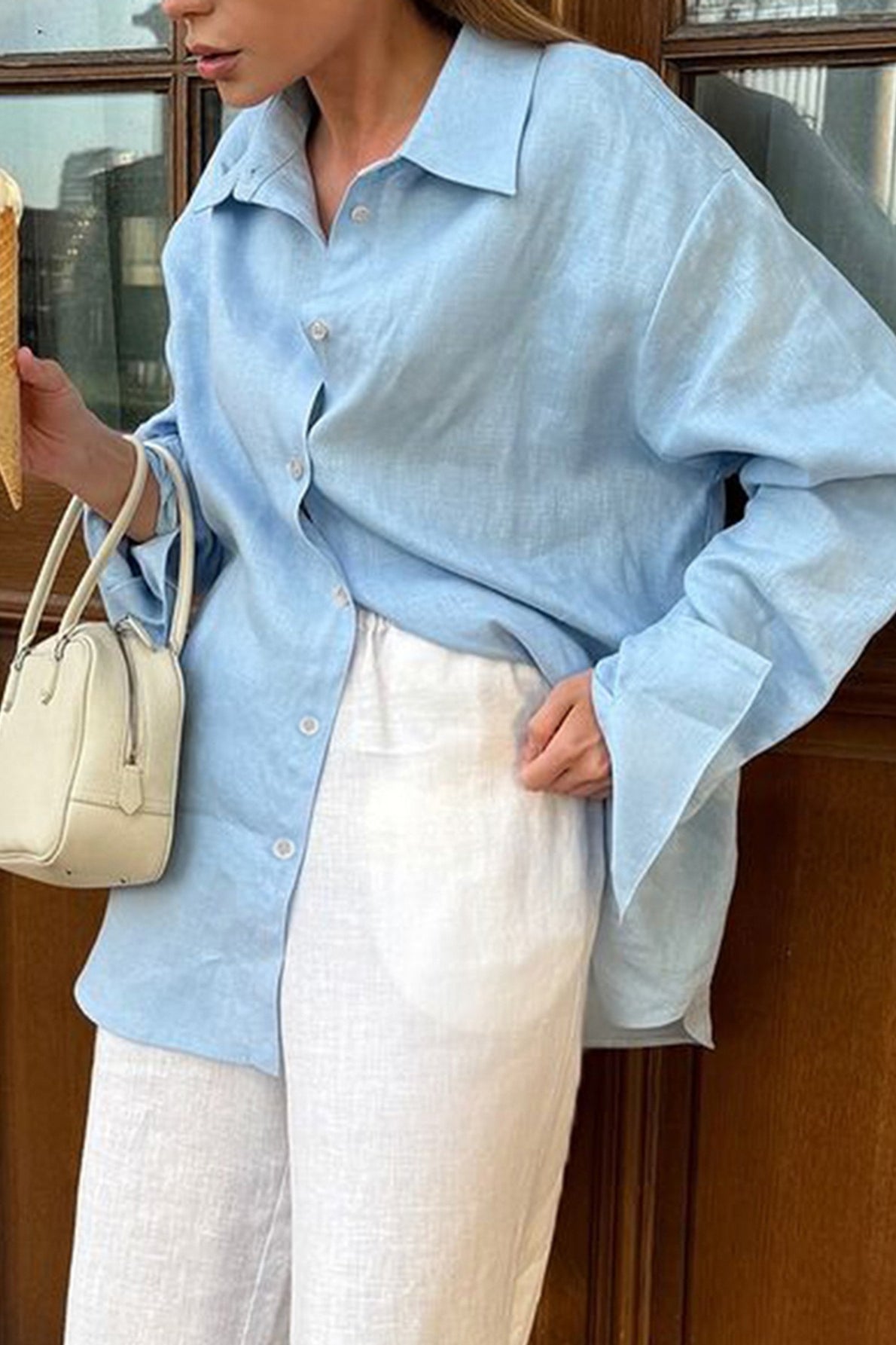 Long Sleeve Resort Style Blouse