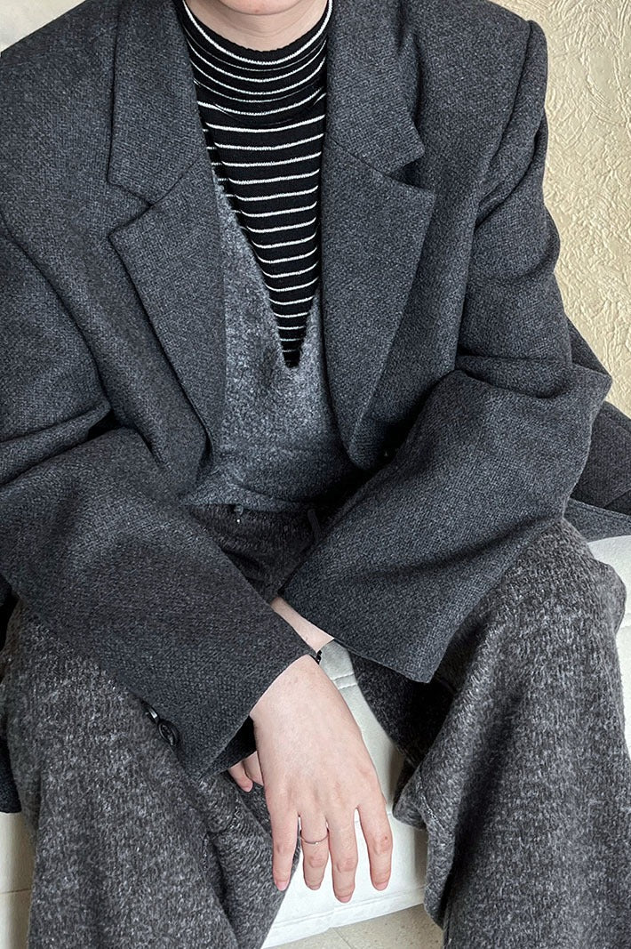 Blazer aus Wollmischung mit lockerem Schnitt