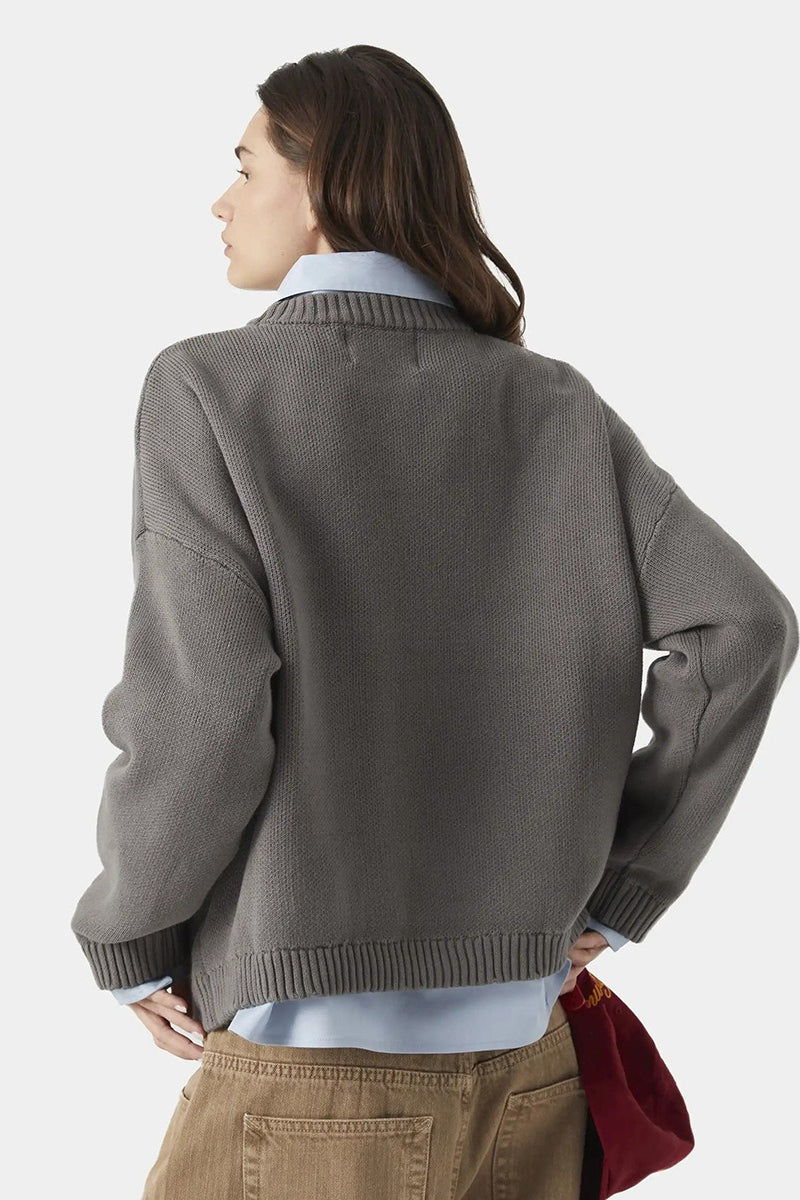 Vyšívaná pletená volná halenka