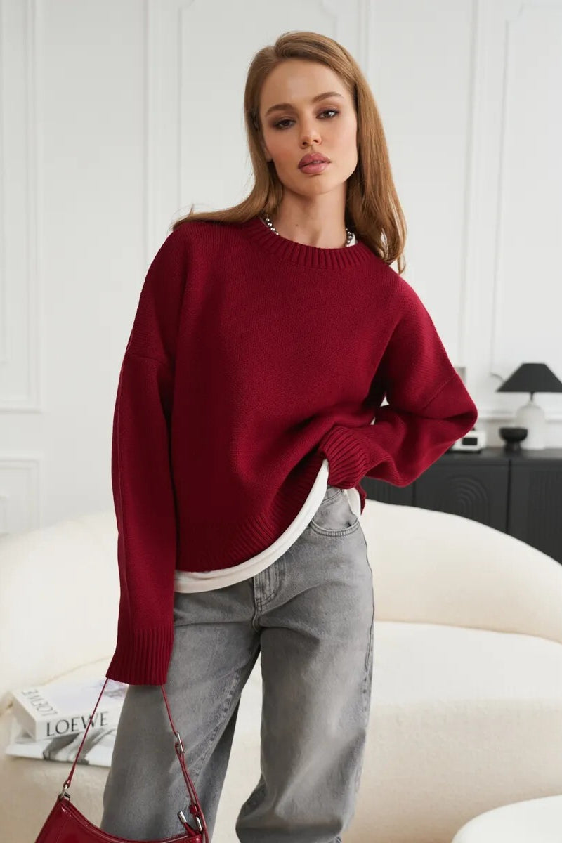 Lockerer Grundstrickpullover